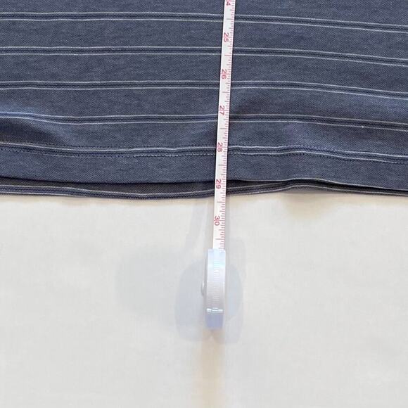 Jos. A. Bank Reserve Traditional Fit Short Sleeve Polo Shirt Blue/White Stripe M - Picture 11 of 11